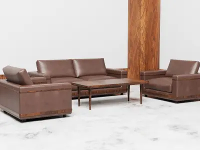 Sofa Set living room 3D model