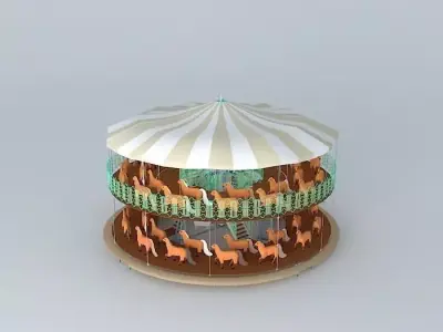 Merry-go-round carousel Free 3D model