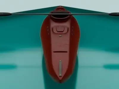 Kayak  Low-poly 3D model