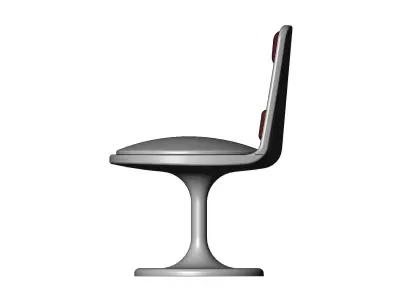 Miniature round plastic chair mockup prop  3D print model