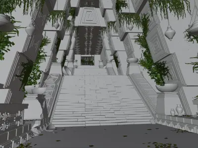 Ancient Palace Ruins scene Model Pack 3D model