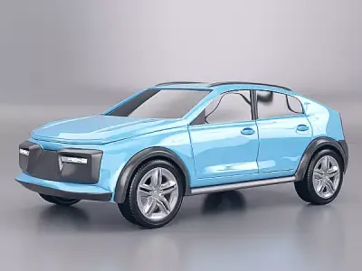 Generic crossover concept vehicle 3D model