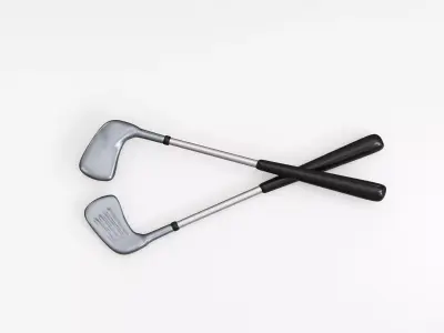 Golf stick Low-poly 3D model