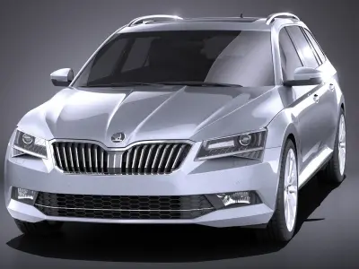 Skoda Superb Kombi 2017 VRAY 3D model