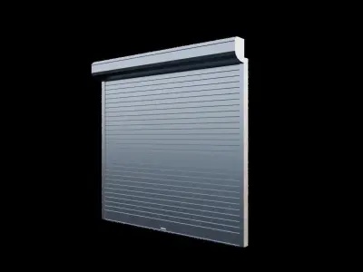 Roller garage door Free low-poly 3D model