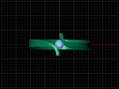 STL 3DM Print Ready Women Diamond Ring Lightweight Printable  3D print model order