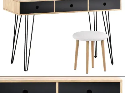 La Redoute Interieurs Biface 3 drawer Desk 3D model