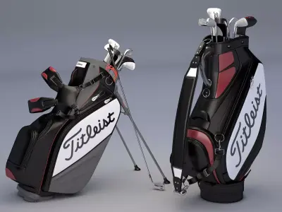 Titleist Golf Bags Tour Staffs 3D model