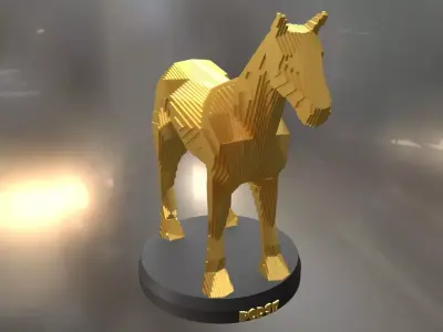 Parametric Horse Low-poly 3D model purchase