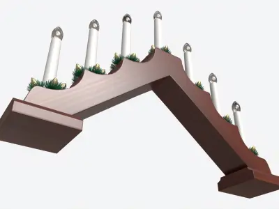 Advent 7-light Candlestick Arc 01 3D model