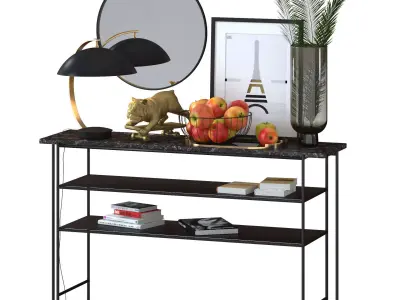 Skating Dog and the BoConcept decor set 3D model