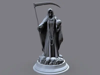 Classic Santa Muerte statue for 3d printing 3D print model