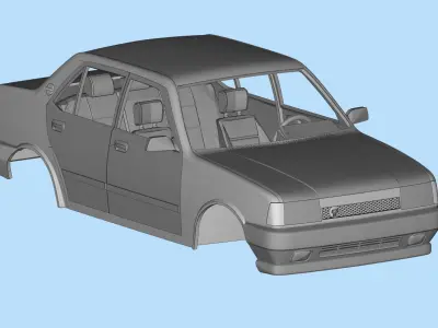 3d printable car Turkish Tofas Sahin Regata Fiat stl file 3D print model