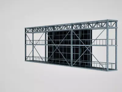 Scoreboard stadium led screen Low-poly 3D model