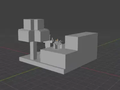 Minecraft Village Buildup 3D Printable Modular Village STL Set Free 3D print model