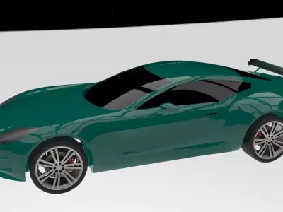 Aston Martin sports car Low-poly 3D model