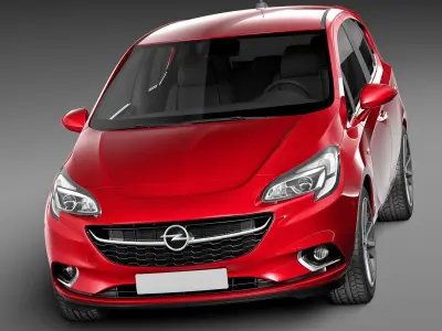 Opel Corsa 5-door 2015 3D model