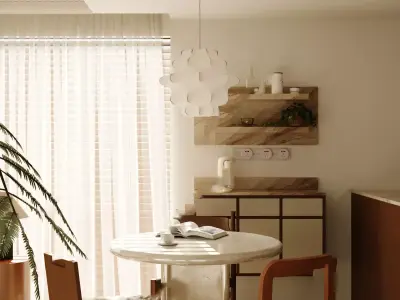 Parisian interior scene 3D model