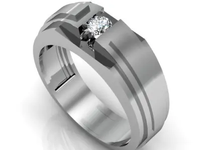 man ring 3D print model 2