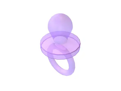 Pacifiers Decoration v1 006 Low-poly 3D model
