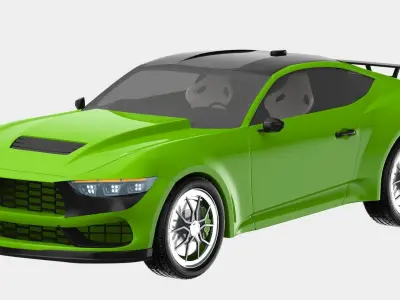 Generic Sport Car green 3D model