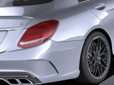 Mercedes-Benz C63 AMG sedan 2017 VRAY 3D model
