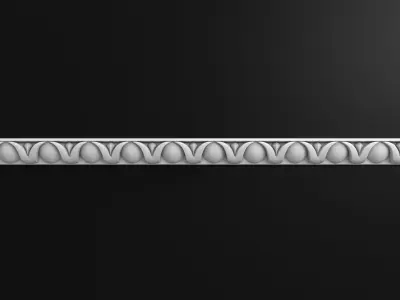 Carved molding with corners 3D model