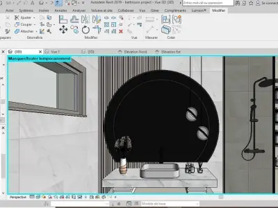 Luxury Modern Bathroom 3D Model 3D model