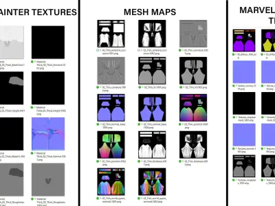 Mens Bamber Jacket 3D model