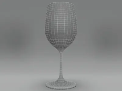 Chardonnay Wine Glass 3D model