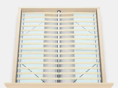 MALM Bed frame high w 4 storage boxes 20 Low-poly 3D model