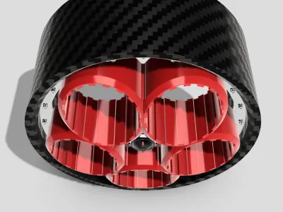 20inch 5 Speed Convex Wheels with Centrelock 2x Offsets 3D print model