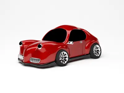 3d modelling Car classic elegant vw cars 3d max 2018 Low-poly 3D model