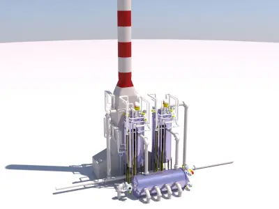 Refinery Industrial Furnace 01 3D model