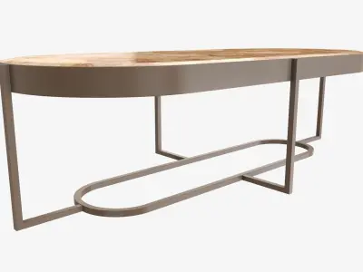 Coffee table oval 3D model