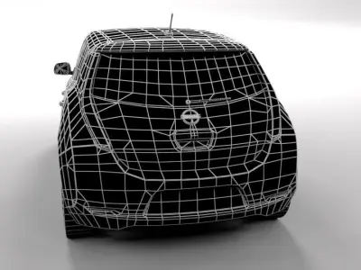 NISSAN LEAF 2013 LOWPOLY Low-poly 3D model