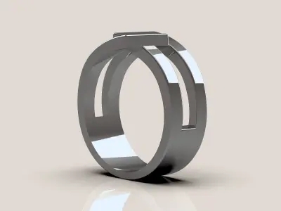 Lux ring printable jewelry gold 3D model 3D print model