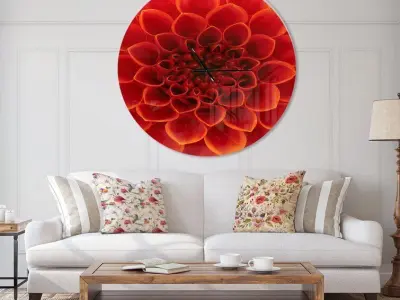 Flower with Dense Petals Wall Clock Free 3D model