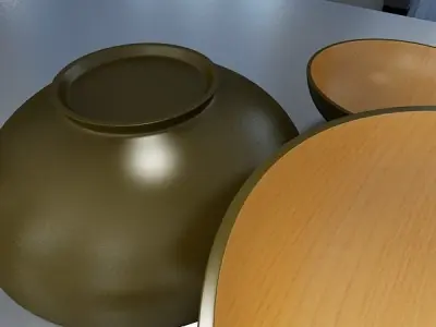 Bowl wooden 3D model