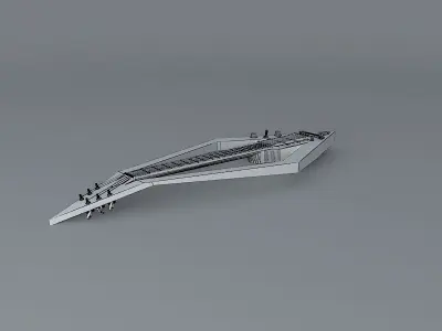 Diamond shaped guitar Free 3D model