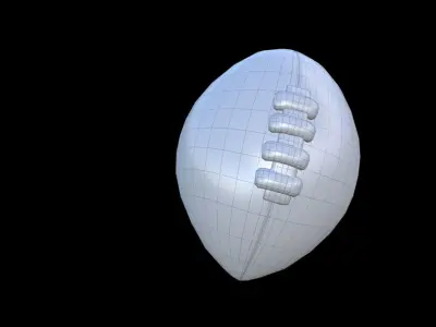 American football ball Low-poly 3D model
