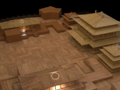  Chinese ancient house  3D model buy