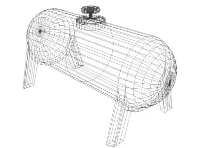 Gas Tank - Cylinder Type 3 3D model