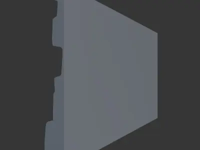 Worn Down Stone Wall Mesh 3D model