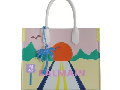 Balmain B-Army Shopper Medium Tote Bag Low-poly 3D model