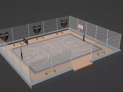 Basketball Stadium - Cleveland Cavaliers Low-poly 3D model