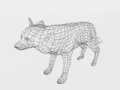 Wolf Animal Low-poly 3D model purchase