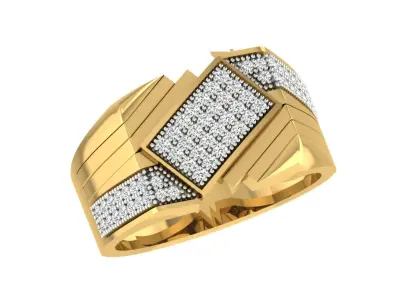 Gold Line Stone 3D model