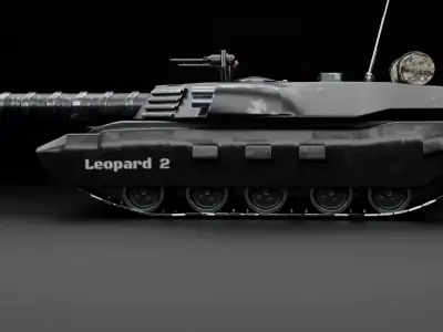  Leopard 2A4 Main Battle Tank 3D model Low-poly 3D model