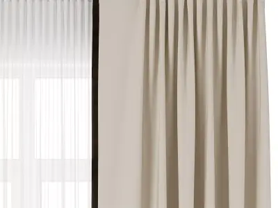 Curtains 43 Low-poly 3D model